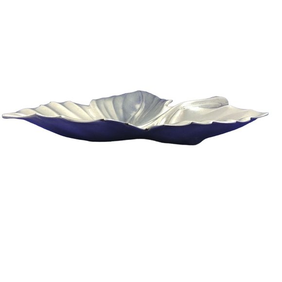 Tray Bruce Cox Aluminum 12" Leaf Shaped Signed and Numbered - Picture 7 of 12